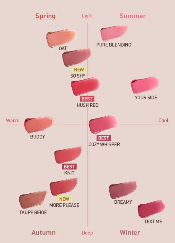 3CE Cashmere Hug Lipstick 3.5g (12colors) — product image 4