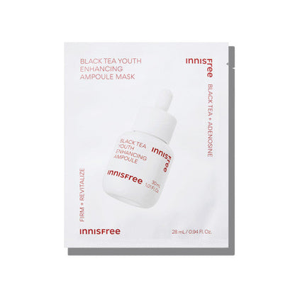 innisfree Black Tea Youth Enhancing Ampoule Mask 28ml X 6ea - product image 3