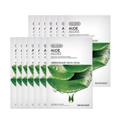 THE FACE SHOP REAL NATURE Face Mask Aloe (20g X 10ea)