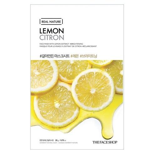 THE FACE SHOP REAL NATURE Face Mask Lemon (20g X 10ea)