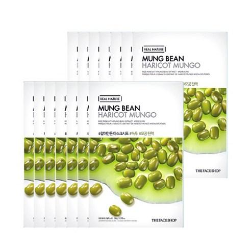 THE FACE SHOP REAL NATURE Face Mask Mung Bean (20g X 10ea)