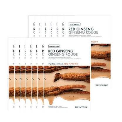 THE FACE SHOP REAL NATURE Face Mask Red Ginseng (20g X 10ea)
