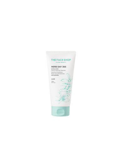 THE FACE SHOP Herb Day 365 Amino Acid Facial Foaming Cleanser 170ml Aloe