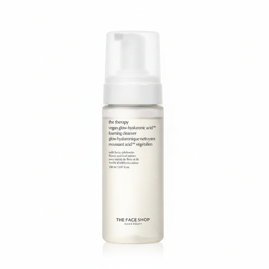 The Face Shop The Therapy Vegan Glow Hyaluronic Acid Foaming Cleanser 150ml