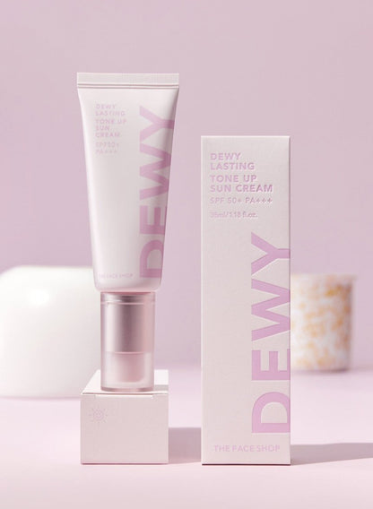 THE FACE SHOP Dewy Lasting Tone UP Sun Cream SPF50+ PA+++ 35ml - product image 3