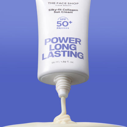 THE FACE SHOP Power Long Lasting Silky-fit Collagen Sun Cream SPF50+ PA++++ 50ml - product image 3