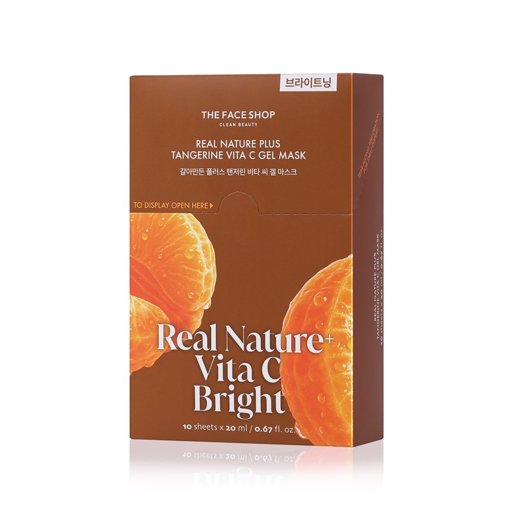 THE FACE SHOP Real Nature Plus Tangerine Vita C Gel Mask 20ml X 10ea